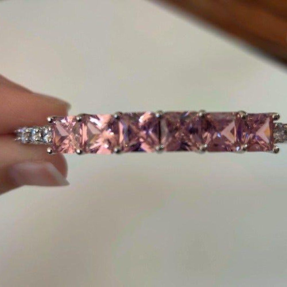 Pink Sapphire & Diamond Bracelet